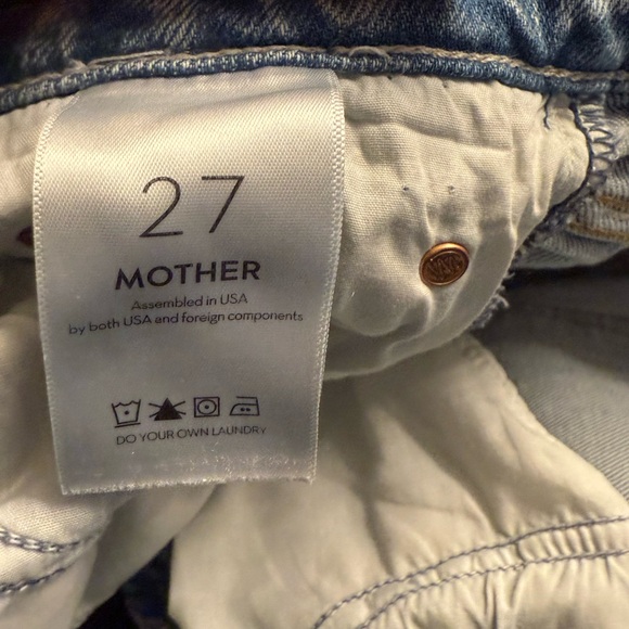 MOTHER The Tomcat Light Blue Distressed Boyfriend Jeans - Picture 6 of 6